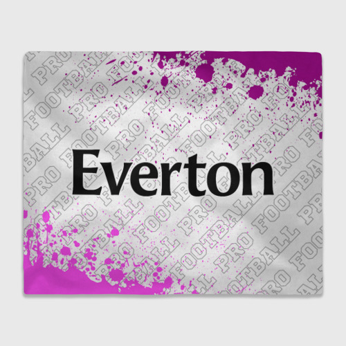 Плед с принтом Everton pro football по-горизонтали, вид спереди №1