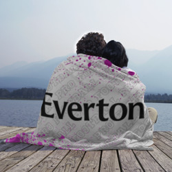 Плед с принтом Everton pro football по-горизонтали для любого человека, вид спереди №3. Цвет основы: 3d (велсофт)