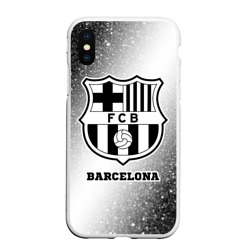 Чехол для iPhone XS Max матовый Barcelona sport на светлом фоне