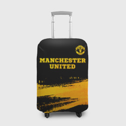 Чехол для чемодана 3D Manchester United - gold gradient посередине