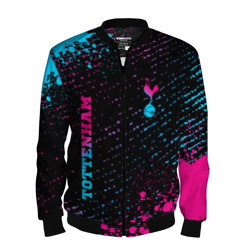 Мужской бомбер 3D Tottenham - neon gradient вертикально