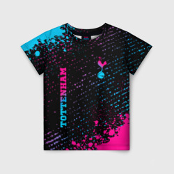 Tottenham - neon gradient вертикально – Детская футболка 3D с принтом купить со скидкой в -33%