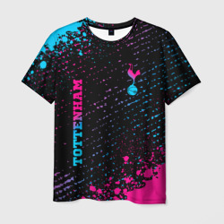 Мужская футболка 3D Tottenham - neon gradient вертикально
