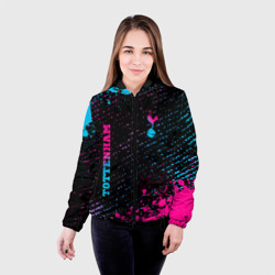 Женская куртка 3D Tottenham - neon gradient вертикально - фото 2