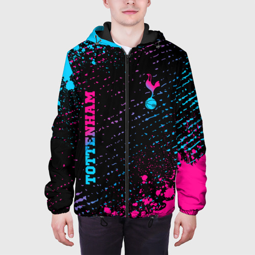 Мужская куртка 3D Tottenham - neon gradient вертикально, цвет 3D печать - фото 4