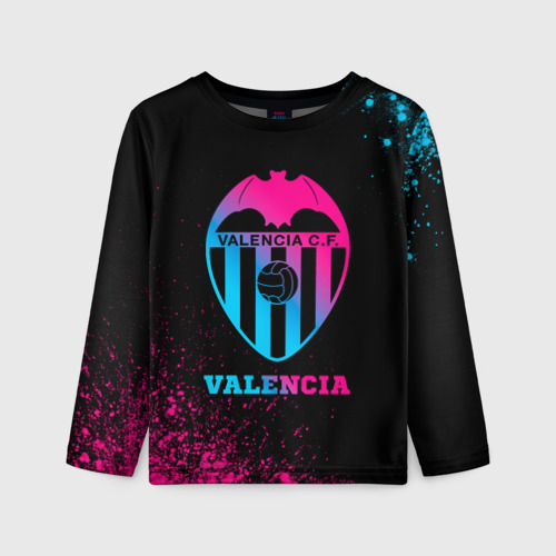 Детский лонгслив 3D Valencia - neon gradient, цвет 3D печать