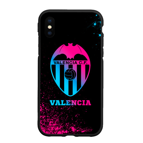 Чехол для iPhone XS Max матовый Valencia - neon gradient