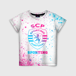 Детская футболка 3D Sporting neon gradient style