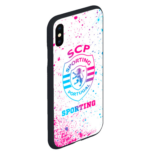 Чехол для iPhone XS Max матовый Sporting neon gradient style - фото 3