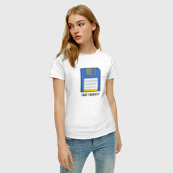Женская футболка хлопок Save yourself - фото 2