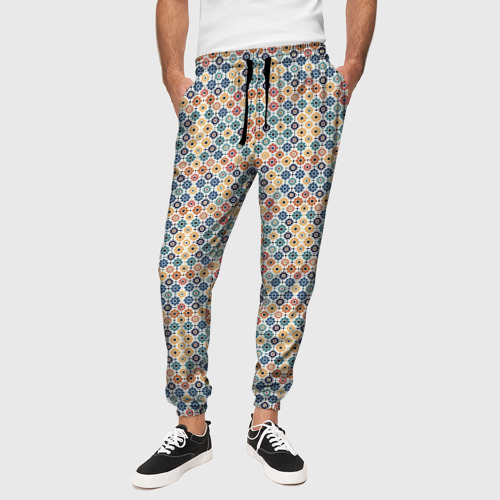 Мужские брюки 3D Марокканский узор, цвет 3D печать - фото 4