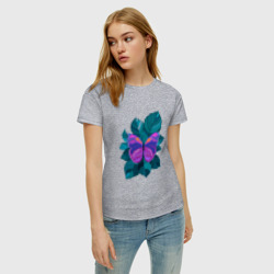 Женская футболка хлопок Арт-бабочка - фото 2