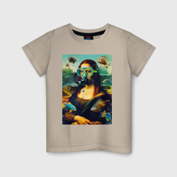 Детская футболка хлопок Мона Лиза под водой - нейросеть
