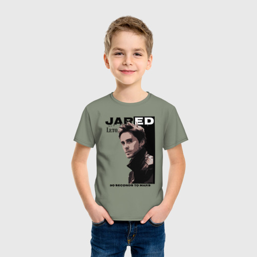 Детская футболка хлопок Jared Joseph Leto 30 Seconds To Mars, цвет авокадо - фото 3