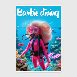 Магнитный плакат 2Х3 Barbie diving - ai art