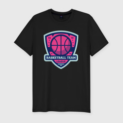 Мужская футболка хлопок Slim Баскетбольная командная лига
