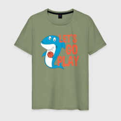 Давай играть в баскетбол – Мужская футболка хлопок с принтом купить со скидкой в -20%