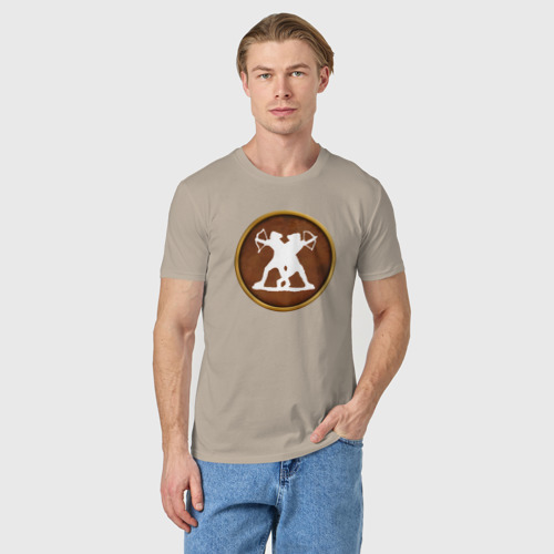 Мужская футболка хлопок Скифия Rome: Total War Alexander, цвет миндальный - фото 3