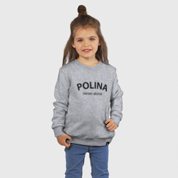 Детский свитшот хлопок Polina never alone - motto - фото 2