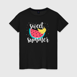 Сладкое лето – Женская футболка хлопок с принтом купить со скидкой в -20%