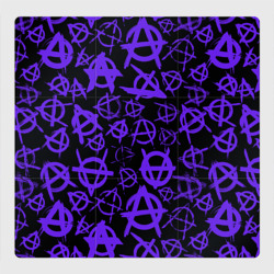 Магнитный плакат 3Х3 Узор анархия фиолетовый
