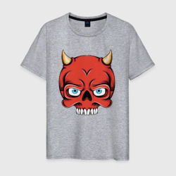 Дьявольский череп – Мужская футболка хлопок с принтом купить со скидкой в -20%