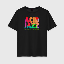 Женская футболка хлопок Oversize Acid jazz colorful