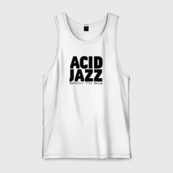 Мужская майка хлопок Acid jazz in black