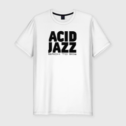 Мужская футболка хлопок Slim Acid jazz in black