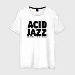 Acid jazz in black – Мужская футболка хлопок с принтом купить со скидкой в -20%