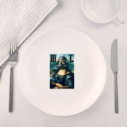 Набор: тарелка + кружка Мона Лиза - стимпанк нейросеть - фото 2