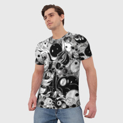Мужская футболка 3D Жуткие силуэты - фото 2