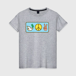 Голубь и мир – Женская футболка хлопок с принтом купить со скидкой в -20%
