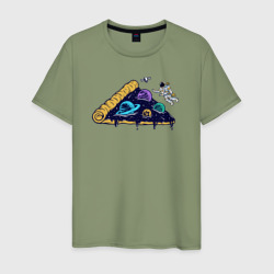 Пицца и космос – Мужская футболка хлопок с принтом купить со скидкой в -20%