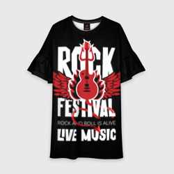 Детское платье 3D Rock festival - live music