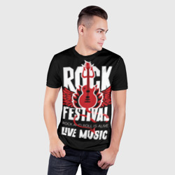 Мужская футболка 3D Slim Rock festival - live music - фото 2