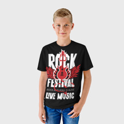 Детская футболка 3D Rock festival - live music - фото 2