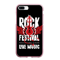 Чехол для iPhone 7Plus/8 Plus матовый Rock festival - live music
