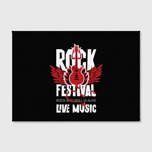 Холст прямоугольный Rock festival - live music, цвет 3D печать - фото 2