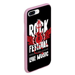 Чехол для iPhone 7Plus/8 Plus матовый Rock festival - live music - фото 2
