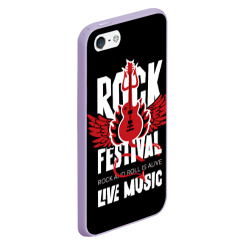 Чехол для iPhone 5/5S матовый Rock festival - live music - фото 2