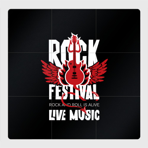 Магнитный плакат 3Х3 Rock festival - live music