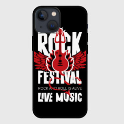 Чехол для iPhone 13 mini Rock festival - live music