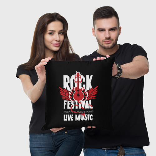 Подушка 3D Rock festival - live music - фото 3