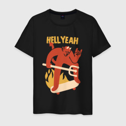 Hell yeah – Мужская футболка хлопок с принтом купить со скидкой в -20%