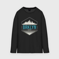 Мужской лонгслив oversize хлопок Brooklyn city