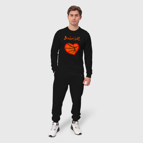 Мужской костюм хлопок Basket love, цвет черный - фото 3