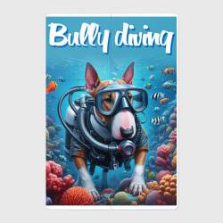 Магнитный плакат 2Х3 Bully diving - ai art