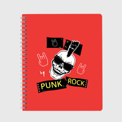 Тетрадь Панк рок - череп с ирокезом