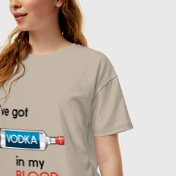 Женская футболка хлопок Oversize I`ve got vodka - фото 2